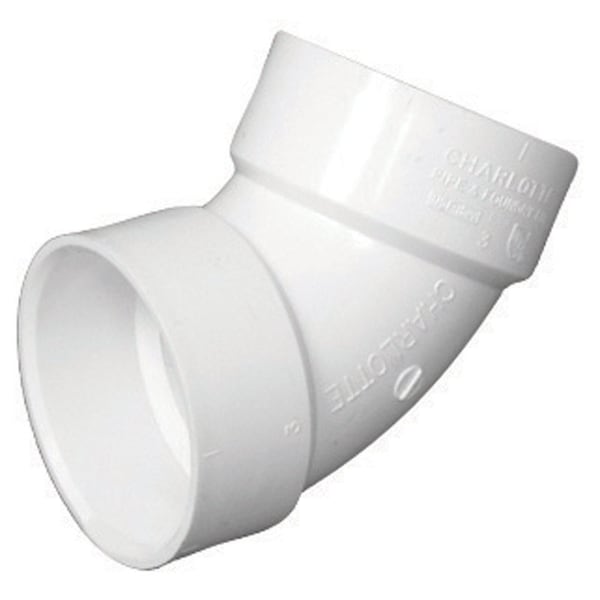 Charlotte Pipe And Foundry Charlotte Pipe Schedule 40 1-1/2 in. Hub X 1-1/2 in. D Hub PVC Elbow 1 pk PVC003190600 - main